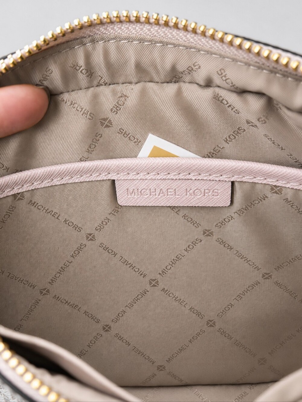 Michael Kors Jet Set Item East West Zip Chain Crossbody Bag Powder Blush - Picture 4 of 4